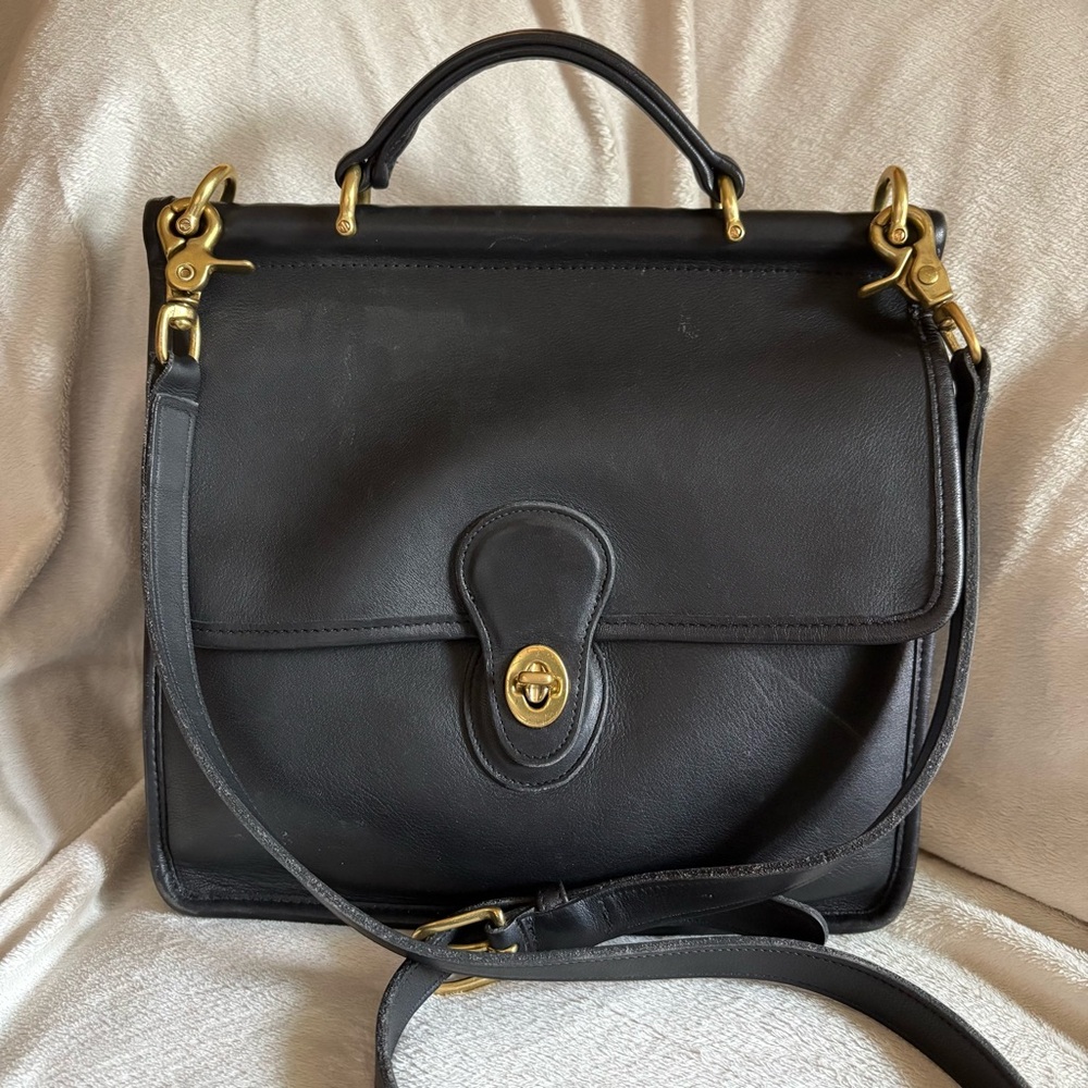 Vintage Coach Willis Bag Black USA Made